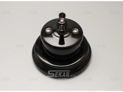 Keramický otočný č.7 černý vysoký + rámeček