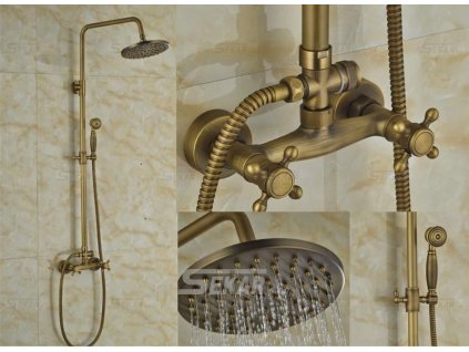 Baterie hlavová+ ruční Sally staromosaz ST101