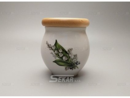 Dóza s dřevěným víčkem "D" Baňák