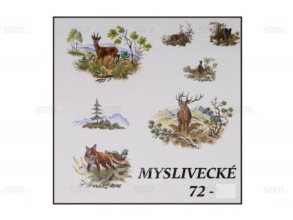 Dekor porcelánu 72 Myslivecké