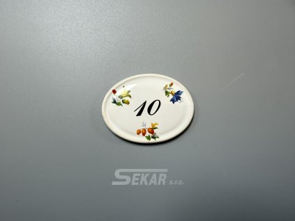 Štítek na dveře s dekorem ovál 60mm