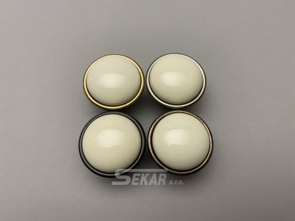 Úchytka knopek kov + porcelán 40mm  24316P04000