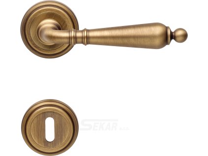 Florenzia 1460RB mosazná klika na rozetách 011