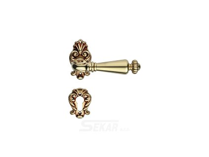 Mosazná klika NINFA 1540RB na rozetách 015