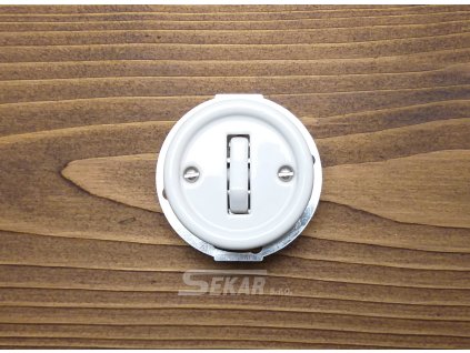 keramicky vypinac uzka klapka bily modul