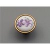 keramická rustikální knopka 35mm 24916K03549.09 fialky 49 staromosaz 09