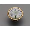 Porcelánová úchytka knopka 40mm LEVANDULE 60 povrch staromosaz 09