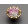 Porcelánová úchytka knopka 40mm MALVA 98 povrch staromosaz 09