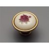 Porcelánová úchytka knopka, úchytka s porcelánem, keramická úchytka 40mm béžová s dekorací Červená růže 44 24916K04044.09B staromosaz