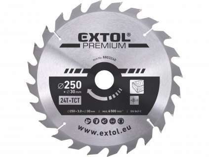 4062 kotuc pilovy s sk platkami o250x3 2x30mm 24z extol premium