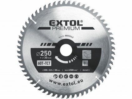 4068 kotuc pilovy s sk platkami o250x3 2x30mm 60z extol premium