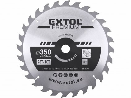 4074 kotuc pilovy s sk platkami o350x3 5x30mm 28z extol premium