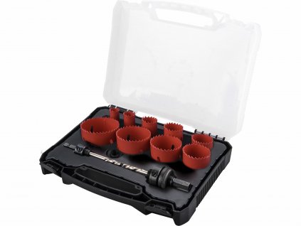 4602 vrtaky korunkove univerzalna sada bi metal hss 13 dielna sada kufor hss bi metal extol premium