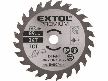 7650 kotuc pilovy na drevo o89mm 24z pre 8893022 extol premium