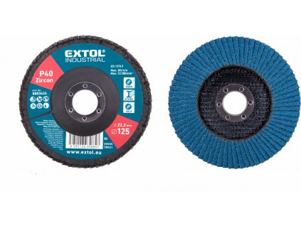 12144 kotuc lamelovy sikmy zirkon o125x22 2mm p40 extol industrial