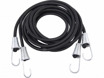 13404 popruhy elasticke s hakmi 300cm x o12mm 2ks pozinkovane haky o 4mm extol premium