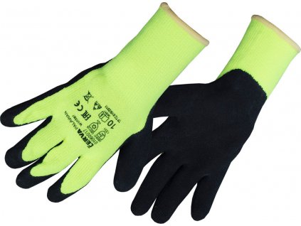 24615 rukavice nylon latex zimne vel 10