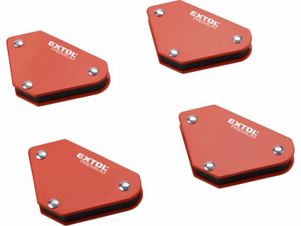 24717 uholnik magneticky na zvaranie 4ks 45 90 135 sila magnetu 4kg extol premium