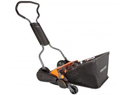 FISKARS 1001658 Vretenová kosačka na trávu StaySharp Max + kôš na trávu StaySharp