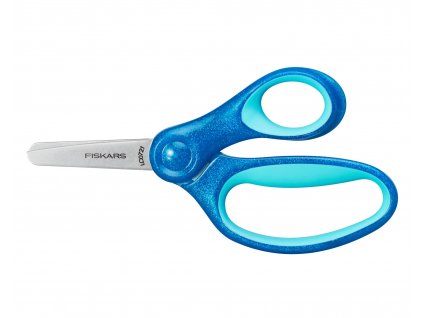 FISKARS 1064073 Detské nožnice so zaoblenou špičkou , 13 cm, modré s trblietkami