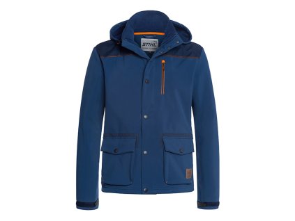 Bunda softshell modrá - XL
