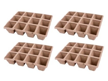 Sadbovač Strend Pro Herrison P1002, papierový, 12 priesad, bal. 4 ks, 210x170x45 mm