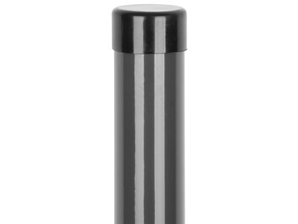 Stĺpik Strend Pro METALTEC, 48/1500/1,25 mm, antracit, okrúhly, čiapočka, Zn+PVC, RAL7016