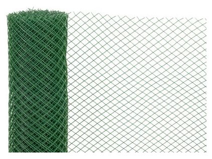 Pletivo ECONOMY 6, 1000/20x20 mm, 45° štvorcový vzor, 300g/m2, zelené, celoplastové, bal. 10 m