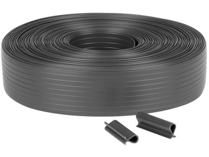 Páska Strend Pro EUROSTANDARD, 47,5 mm, L-35 m, tieniaca, antracit, krycia, na plotové panely, s 20 klipsami, 1200g/m2, PVC, RAL7016