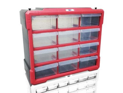 Skrinka plastová 12 zásuviek 120297