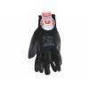 6390 2 rukavice z polyesteru polomacane v pu cierne 9 extol premium