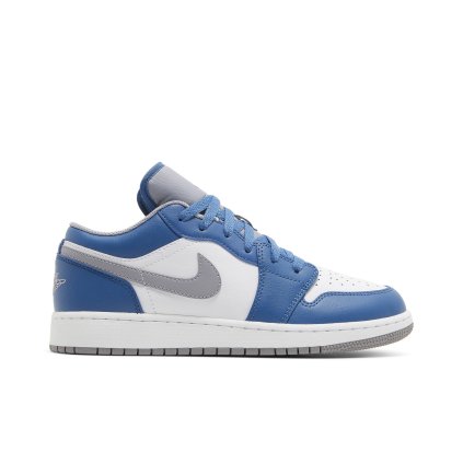 Air Jordan 1 Low GS 'True Blue Cement'