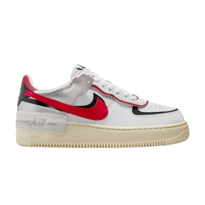 Wmns Air Force 1 Shadow 'White Red Metallic Silver'