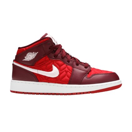 Air Jordan 1 Mid SE GS 'Red Quilted'