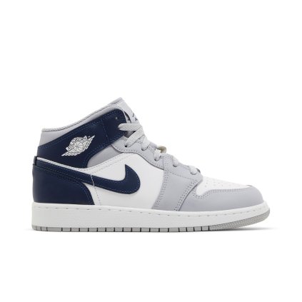 Air Jordan 1 Mid GS 'Wolf Grey Midnight Navy'