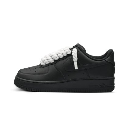 Nike Air Force 1 Black Rope Laces White