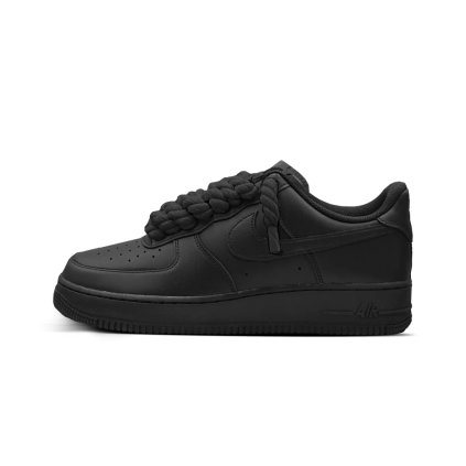 Nike Air Force 1 Black Rope Laces Black