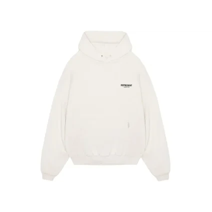 Represent Owners Club Hoodie Flat White Black