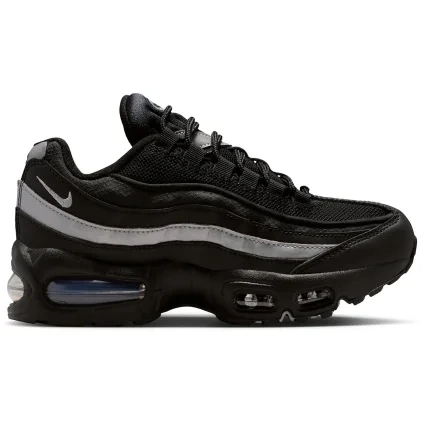 Nike Air Max 95 Black White Metallic Silver GS