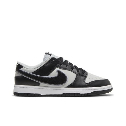 Dunk Low 'Chenille Swoosh - Black Grey Fog'