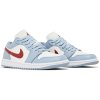 Wmns Air Jordan 1 Low 'Blue Whisper Dune Red'