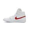 Wmns Air Jordan 1 Mid 'White University Red'