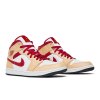 Air Jordan 1 Mid 'Light Curry Cardinal Red'