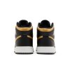 Air Jordan 1 Mid GS 'Black Metallic Gold'