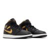 Air Jordan 1 Mid GS 'Black Metallic Gold'