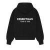 Fear of God Essentials Classic Full Zip-Up Hoodie 'Jet Black'
