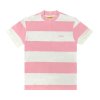 Corteiz Allstarz Striped Tee 'White/Pink'