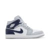 Air Jordan 1 Mid 'Wolf Grey Midnight Navy'
