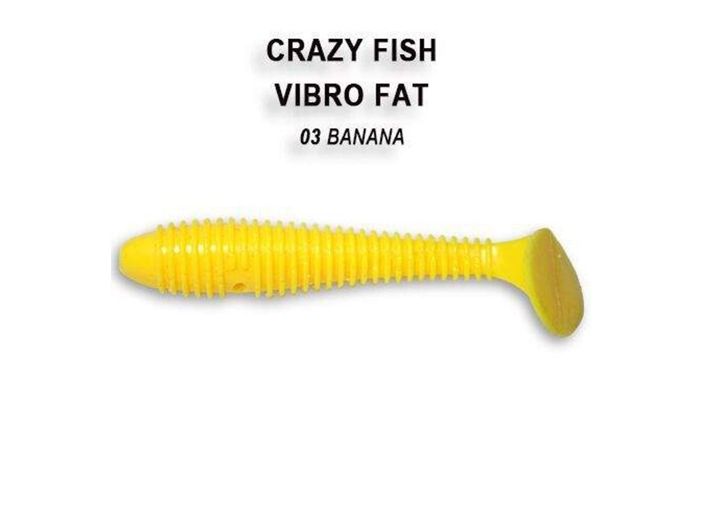 Gumová nástraha Vibro Fat 7,1cm barva 3 Yellow Banana