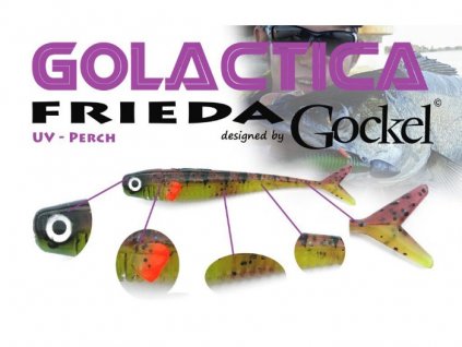 Gumová nástraha GOLACTICA 110mm Frieda UV Perch